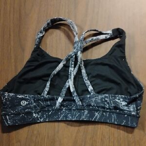 lululemon athletica Black and Gray Sports Bra